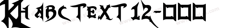 Kh ABC TEXT 12字体转换